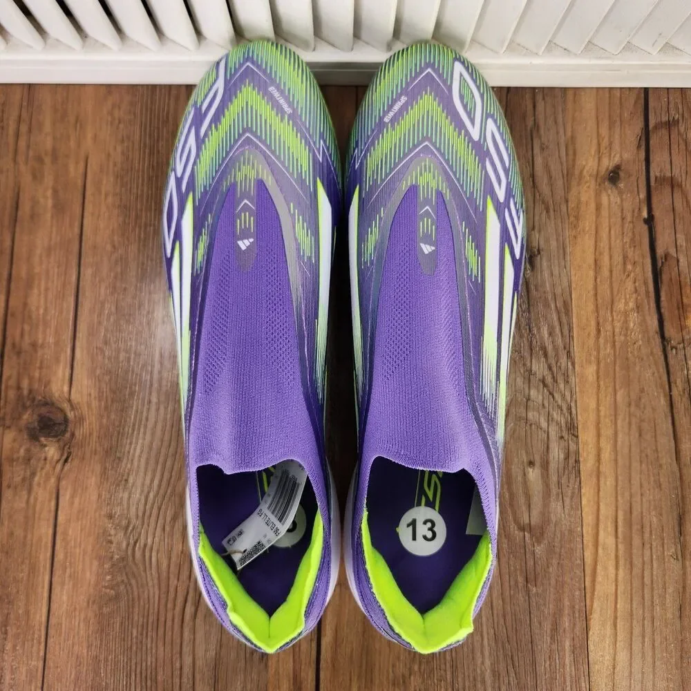 Adidas F50 Elite Laceless Firm Ground FG Mens Sz 13 Purple Soccer Cleats JH7628